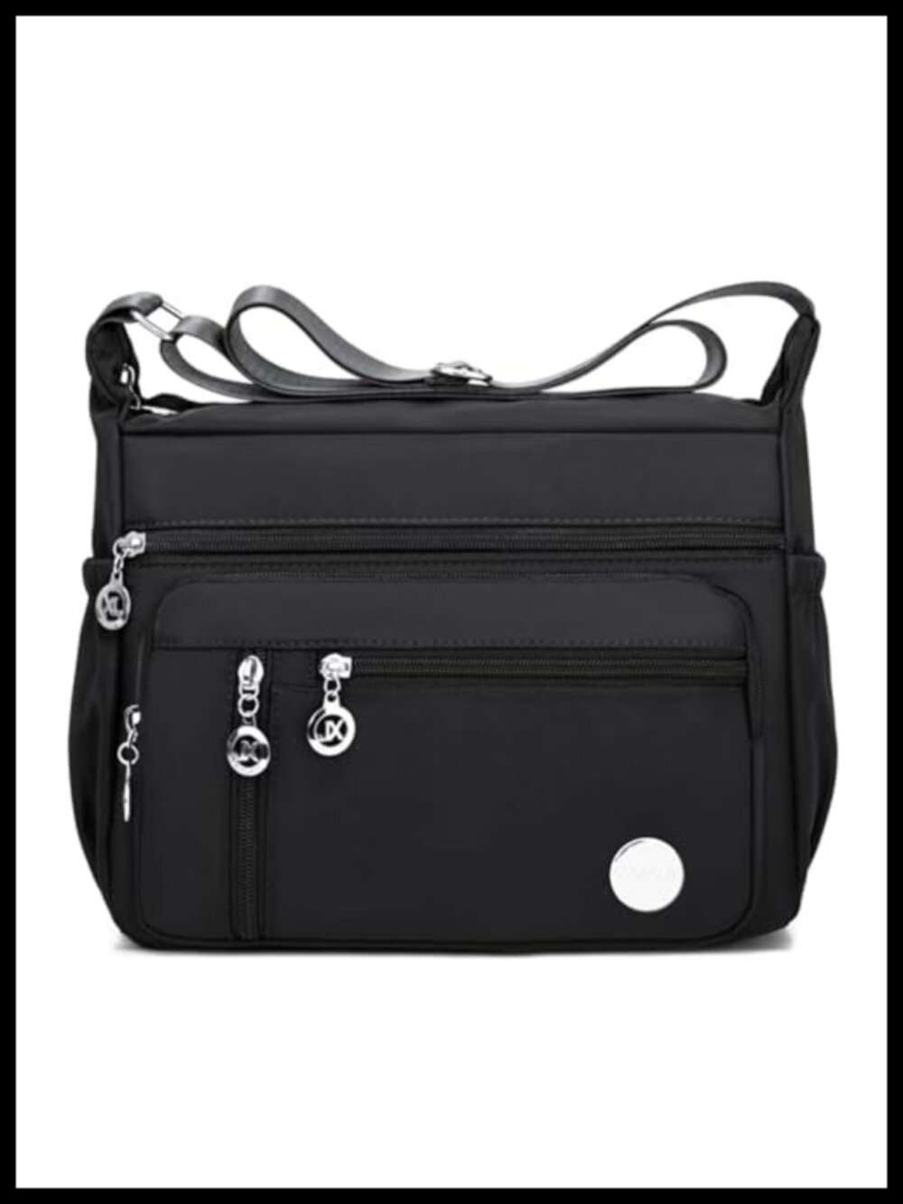 Waterproof Nylon Crossbody Bag Multiple Pockets Messenger Tote Purse